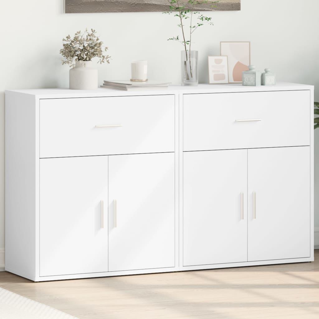 Sideboards 2 pcs 60x31x70 cm Engineered Wood White