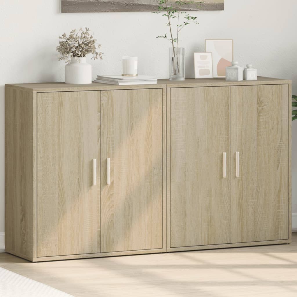 Sideboards 2 pcs 60x31x70 cm Engineered Wood Sonoma oak