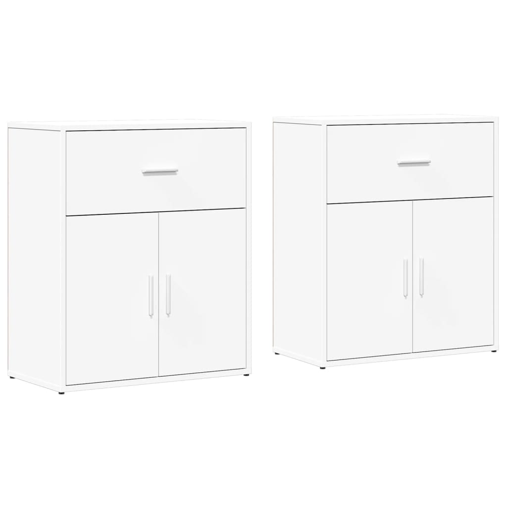 Sideboards 2 pcs 60x31x70 cm Engineered Wood White