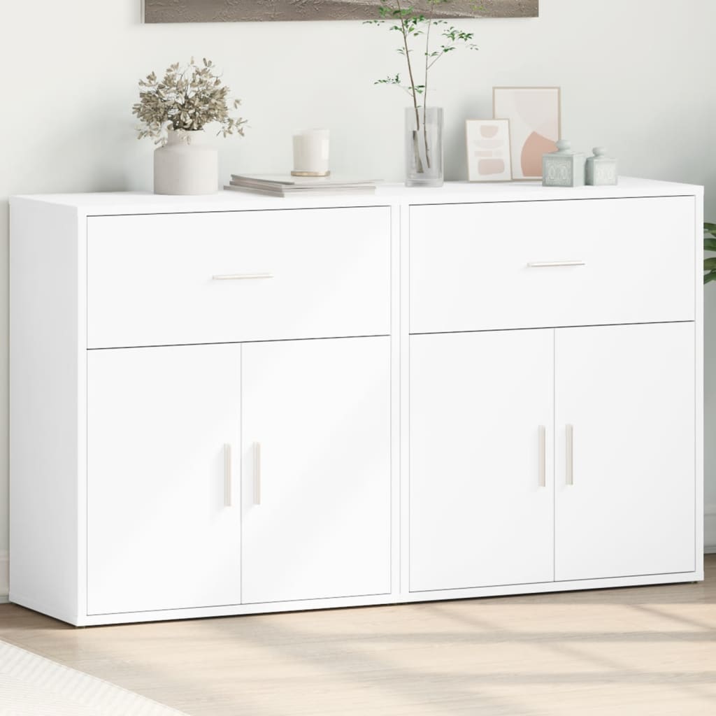 Sideboards 2 pcs 60x31x70 cm Engineered Wood White