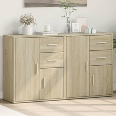 Sideboards 2 pcs 60x31x70 cm Engineered Wood Sonoma oak