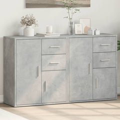 Sideboards 2 pcs 60x31x70 cm Engineered Wood Concrete grey