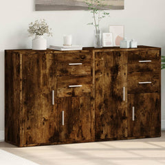 Sideboards 2 pcs 60x31x70 cm Engineered Wood Smoked oak