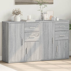 Sideboards 2 pcs 60x31x70 cm Engineered Wood Grey sonoma