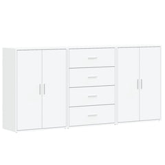 Sideboards 3 pcs 60x31x84 cm Engineered Wood White