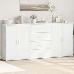Sideboards 3 pcs 60x31x84 cm Engineered Wood White