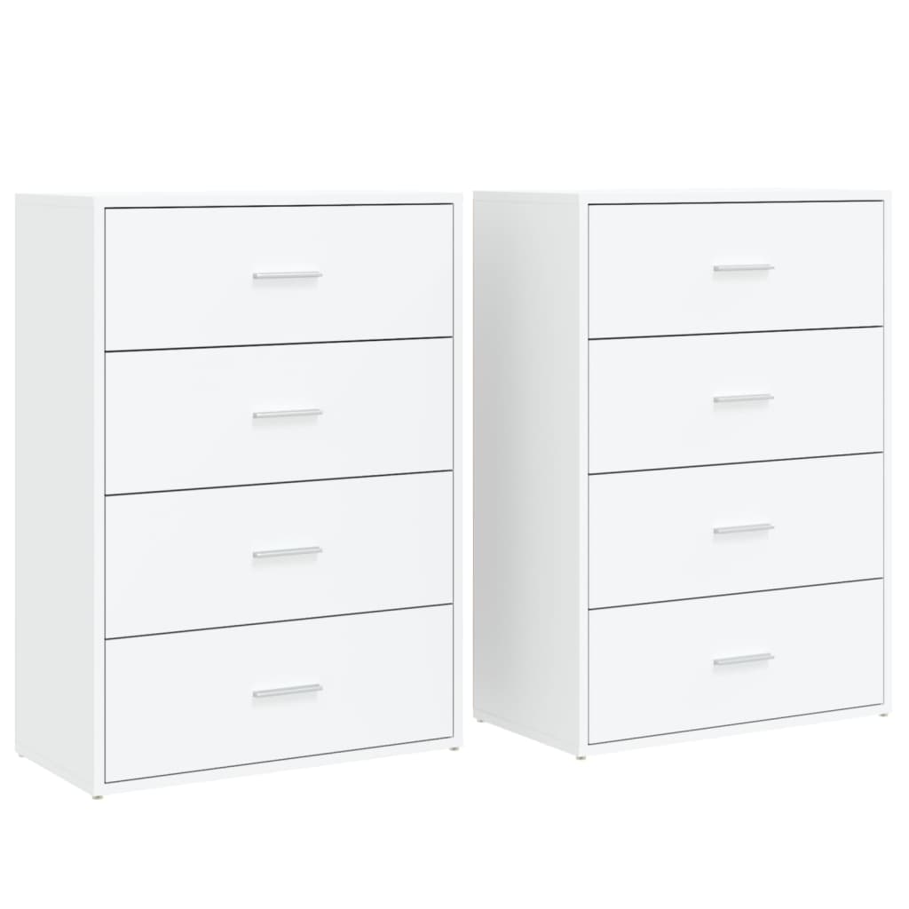 Sideboards 2 pcs 60x31x84 cm Engineered Wood White