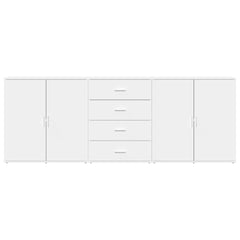 Sideboards 3 pcs Engineered Wood White