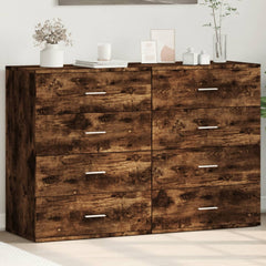 Sideboards 2 pcs 60x39x80 cm Engineered Wood Smoked oak