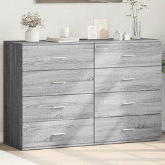 Sideboards 2 pcs 60x39x80 cm Engineered Wood Grey sonoma