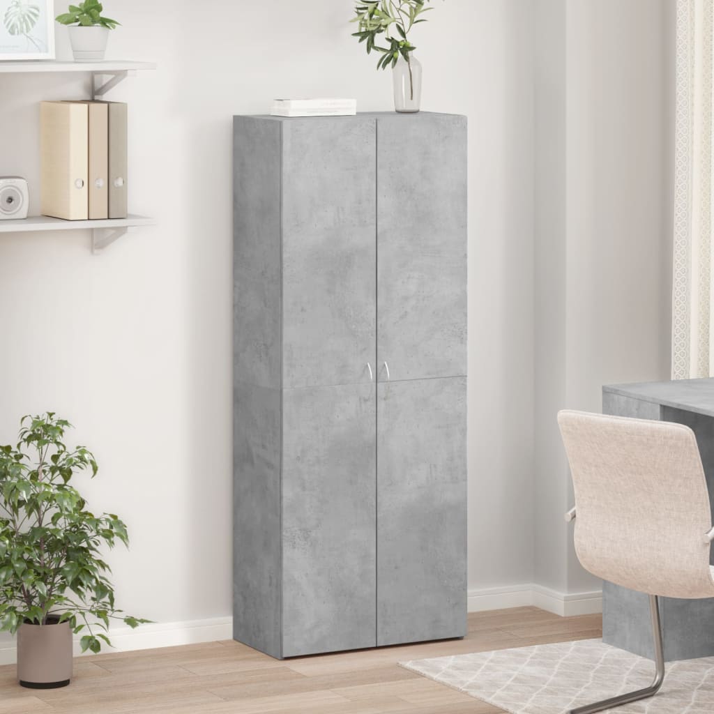 File Cabinet Engineered Wood 60 x 32 x 153 cm Concrete grey