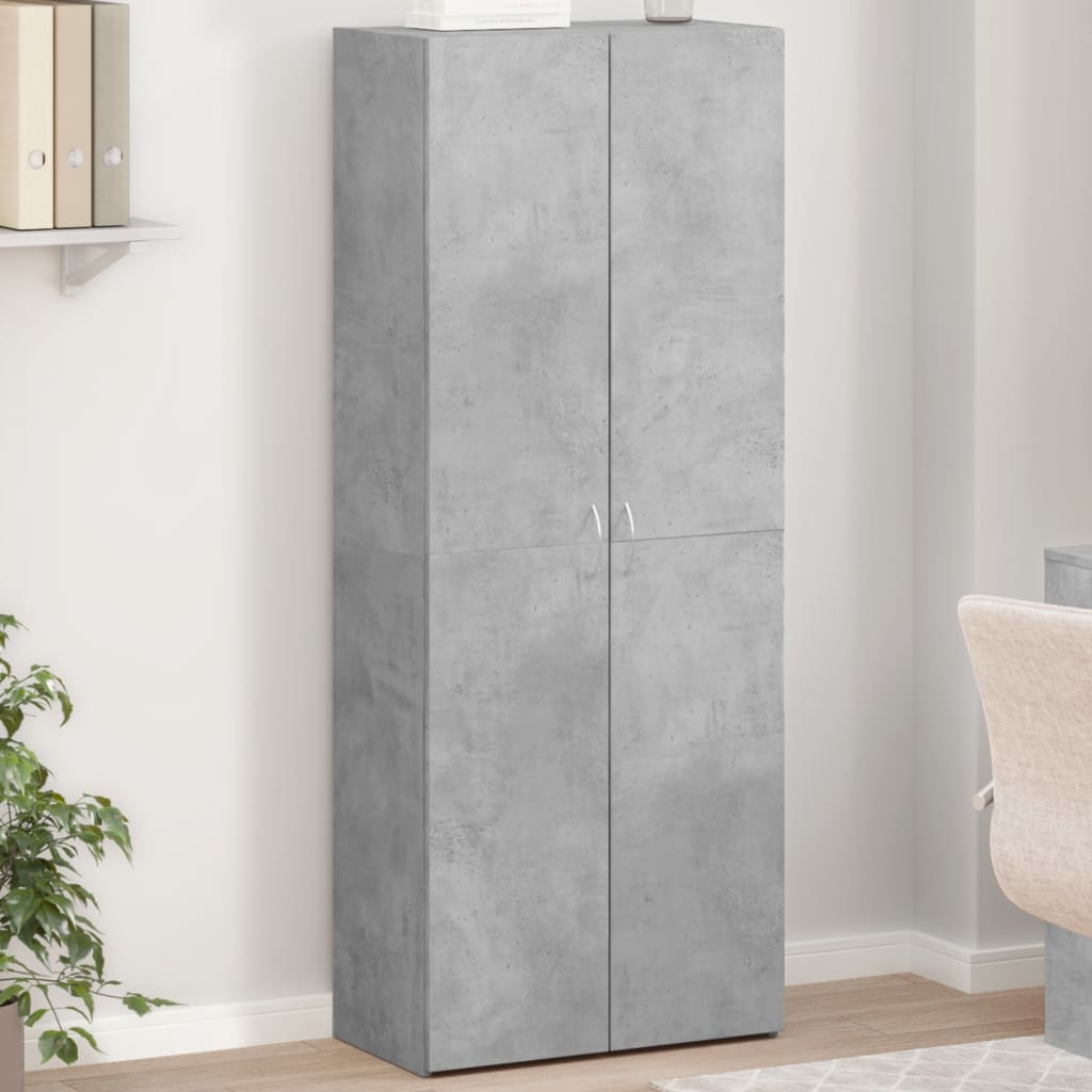 File Cabinet Engineered Wood 60 x 32 x 153 cm Concrete grey