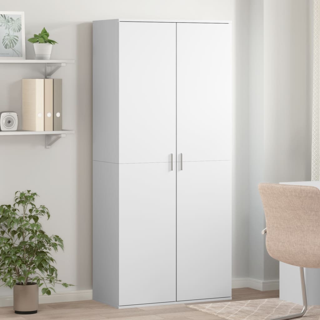 vidaXL Shoe Cabinet White 80x39x178 cm Engineered Wood 1