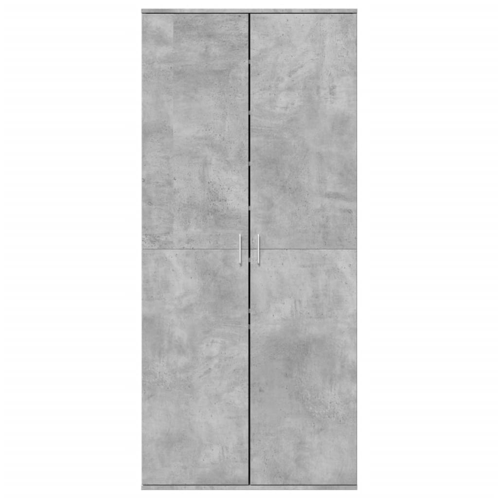 vidaXL Shoe Cabinet Concrete Grey 80x39x178 cm Engineered Wood 3