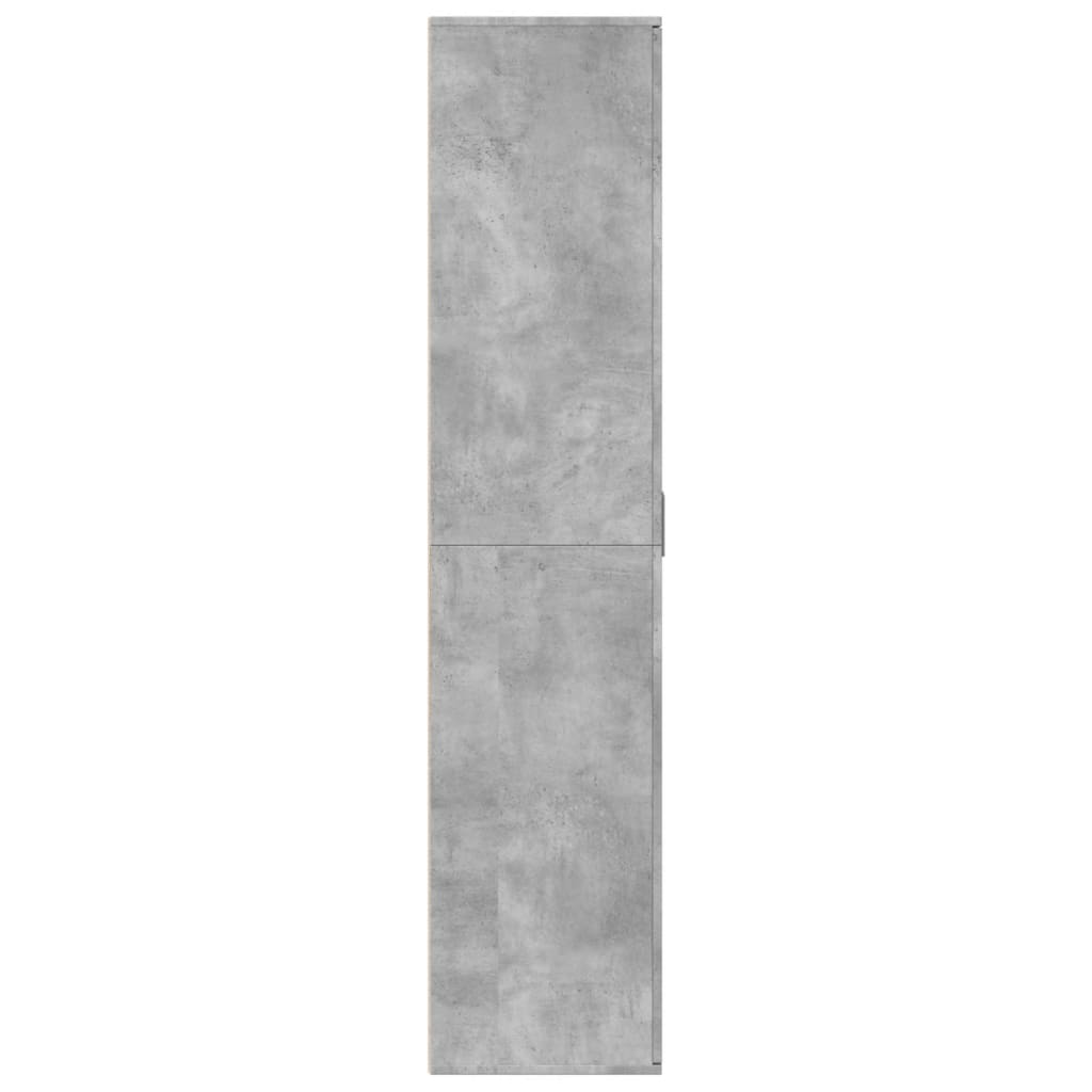 vidaXL Shoe Cabinet Concrete Grey 80x39x178 cm Engineered Wood 4