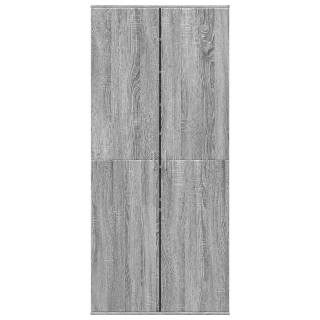 vidaXL Shoe Cabinet Grey Sonoma 80x39x178 cm Engineered Wood 3