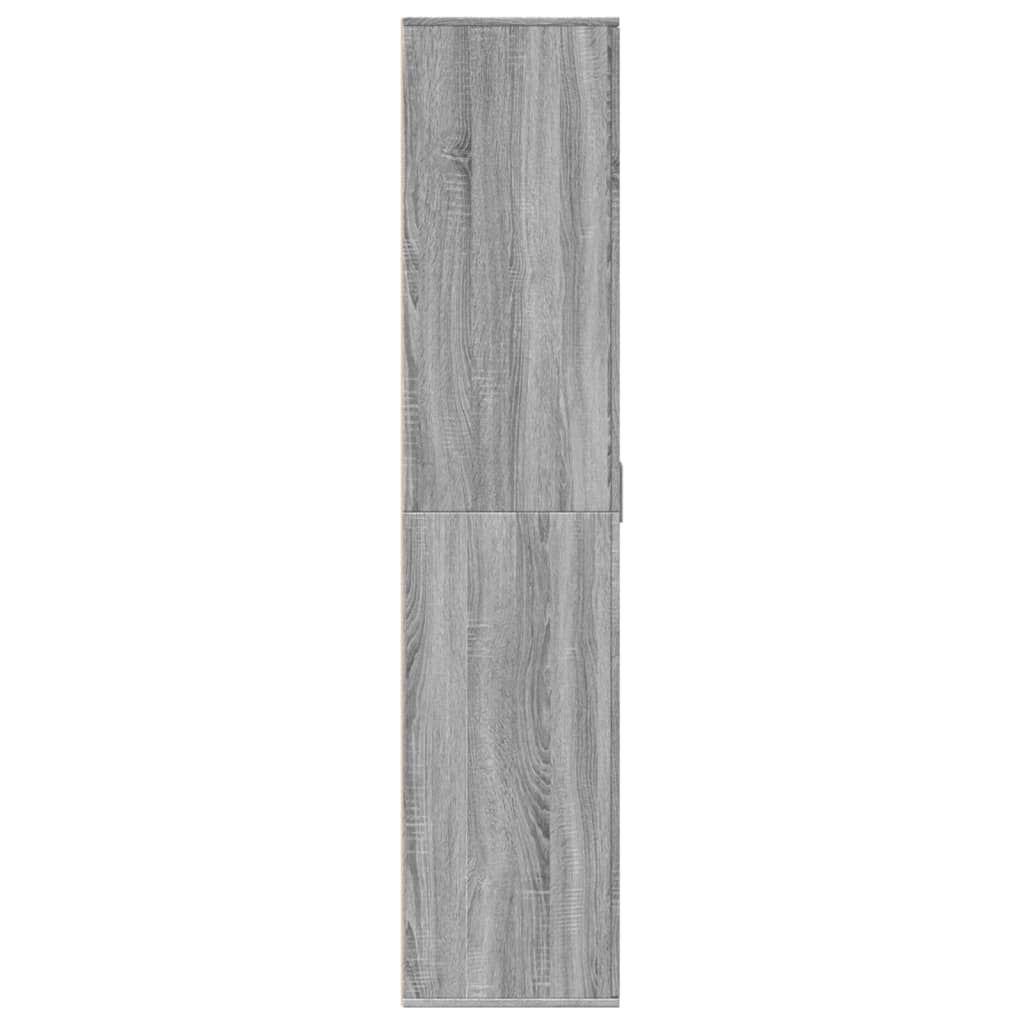 vidaXL Shoe Cabinet Grey Sonoma 80x39x178 cm Engineered Wood 4