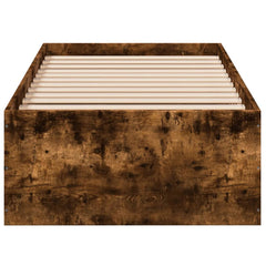 vidaXL Bed Frame without Mattress Smoked Oak 75x190 cm Small Single Engineered Wood 4