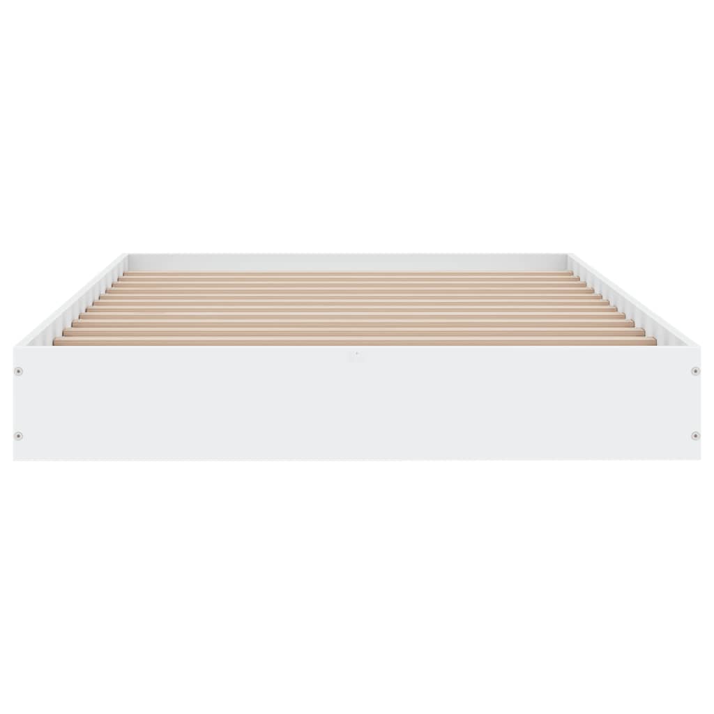 vidaXL Bed Frame without Mattress White 90x190 cm Engineered Wood 4
