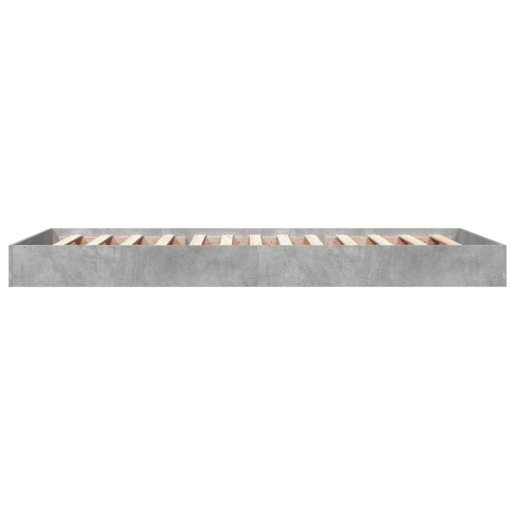 vidaXL Bed Frame without Mattress Concrete Grey 75x190 cm Small Single 5
