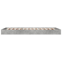 vidaXL Bed Frame without Mattress Concrete Grey 75x190 cm Small Single 5