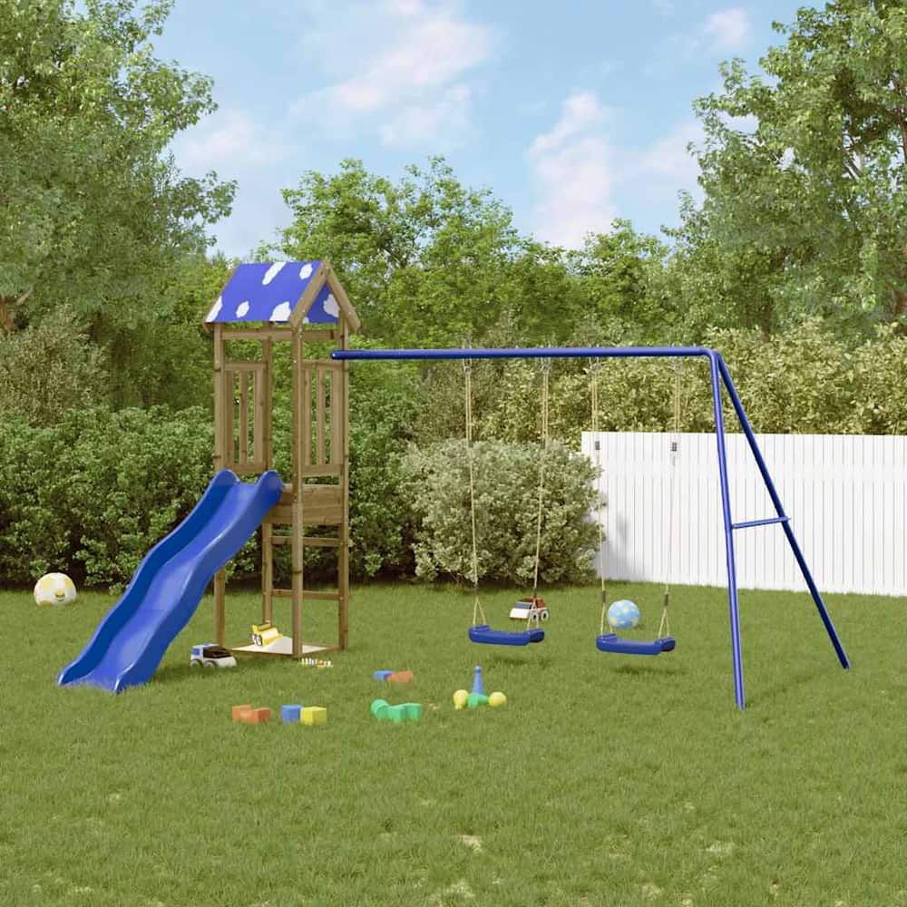 Outdoor Playset Solid Wood Pine Solid impregnated wood
