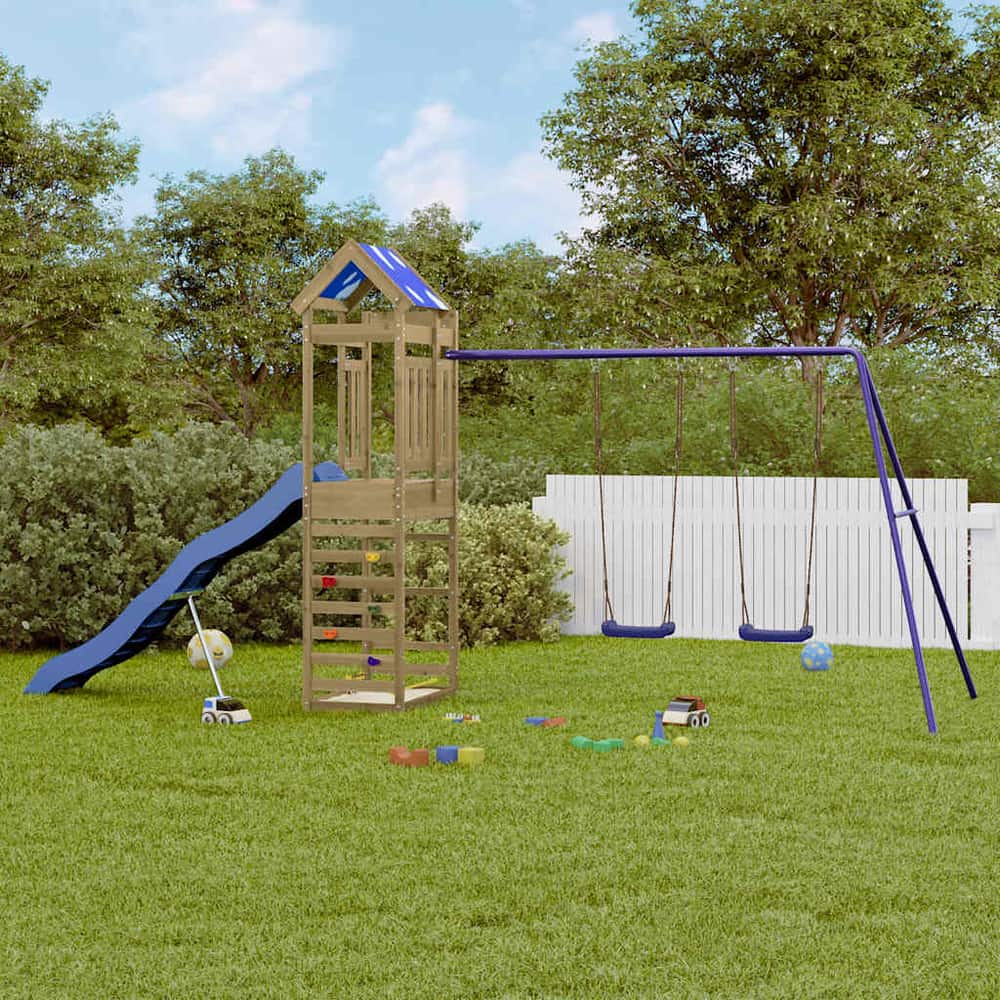 Outdoor Playset Solid Wood Pine Solid impregnated wood