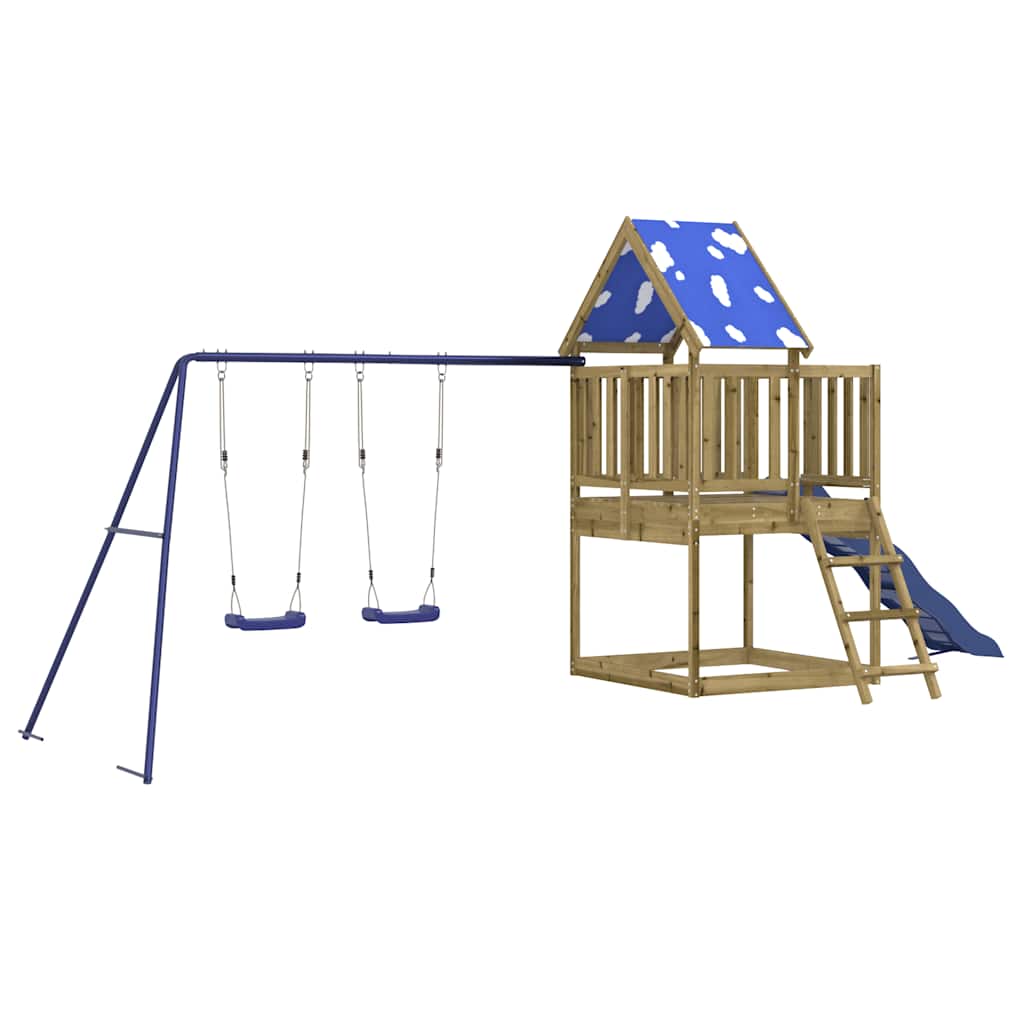 Outdoor Playset Solid Wood Pine Solid impregnated wood