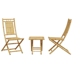 3 Piece Bistro Set Bamboo 46 x 66 x 99 cm Square