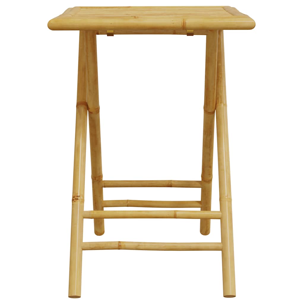 3 Piece Bistro Set Bamboo Square