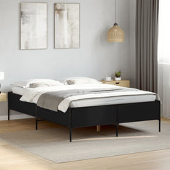 Bed Frame without Mattress Height 44 cm Length 200 cm Black 160 cm