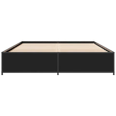Bed Frame without Mattress 140x200 cm Height 29 cm Black