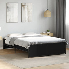 vidaXL Bed Frame without Mattress Black 120x200 cm 1