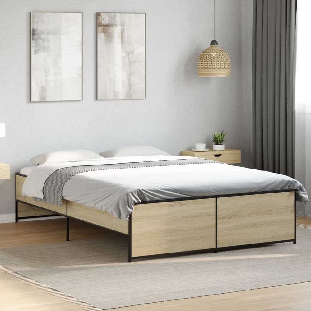 Bed Frame without Mattress Length Sonoma Oak