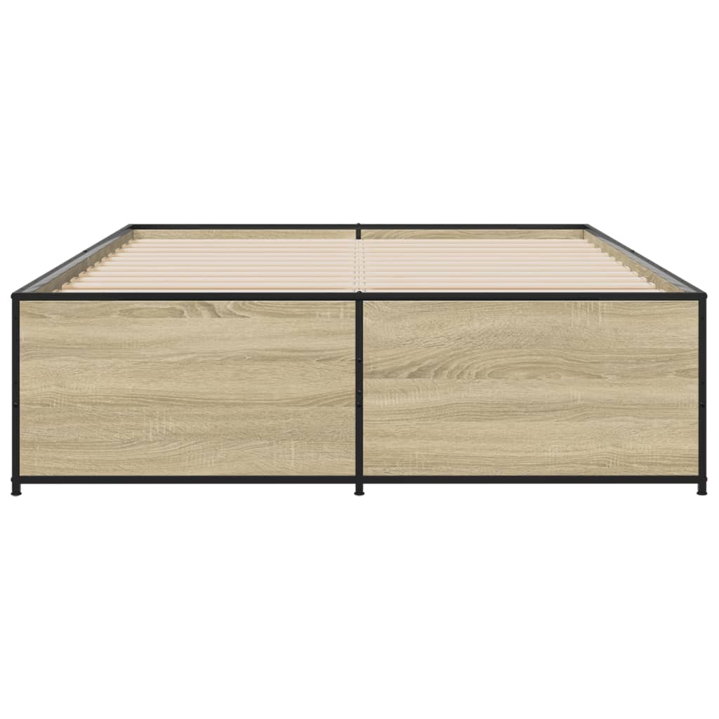 Bed Frame without Mattress Length 190 cm Sonoma Oak 135 cm
