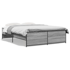 Bed Frame without Mattress Length 190 cm Grey Sonoma 135 cm
