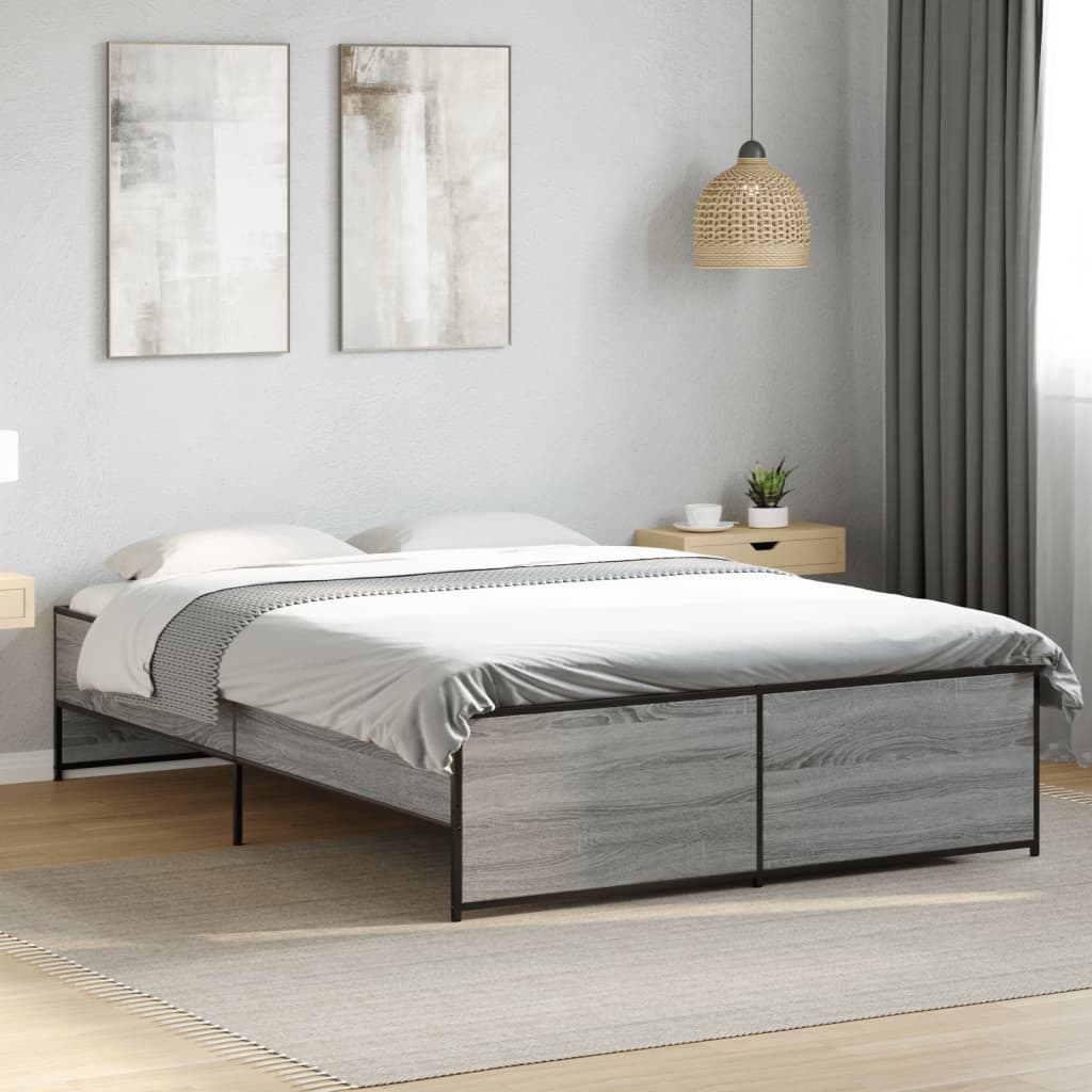 Bed Frame without Mattress Length Grey Sonoma