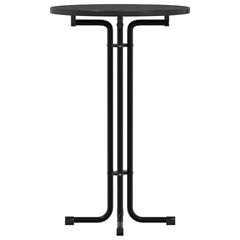 vidaXL Bar Table Black Ø70x110 cm Engineered Wood and Steel 4