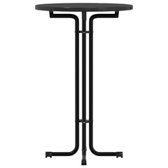 vidaXL Bar Table Black Ø70x110 cm Engineered Wood and Steel 5