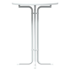 vidaXL Bar Table White Ø80x110 cm Engineered Wood and Steel 5