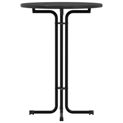 vidaXL Bar Table Black Ø80x110 cm Engineered Wood and Steel 5
