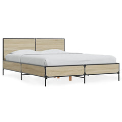 vidaXL Bed Frame without Mattress Sonoma Oak 120x200 cm 2