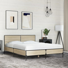 vidaXL Bed Frame without Mattress Sonoma Oak 120x200 cm 1