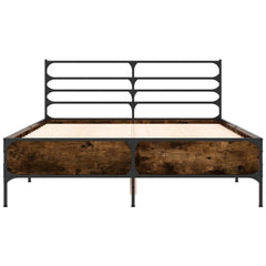 vidaXL Bed Frame without Mattress Smoked Oak 120x200 cm 4