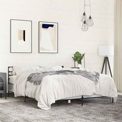 vidaXL Bed Frame without Mattress Grey Sonoma 150x200 cm King Size 1