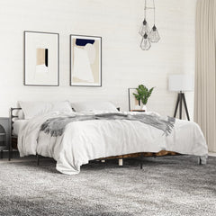 vidaXL Bed Frame without Mattress Length 200 cm Smoked Oak