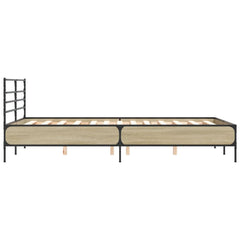 vidaXL Bed Frame without Mattress Sonoma Oak 120x190 cm Small Double 5