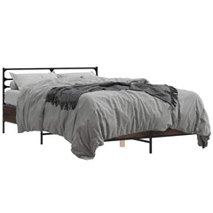 vidaXL Bed Frame without Mattress Brown Oak 120x190 cm Small Double 2