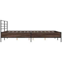 vidaXL Bed Frame without Mattress Brown Oak 120x190 cm Small Double 5