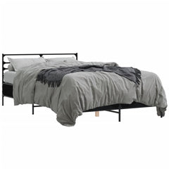 vidaXL Bed Frame without Mattress Black 135x190 cm Double 2